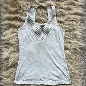 Lorna Jane White Mesh Tank Top